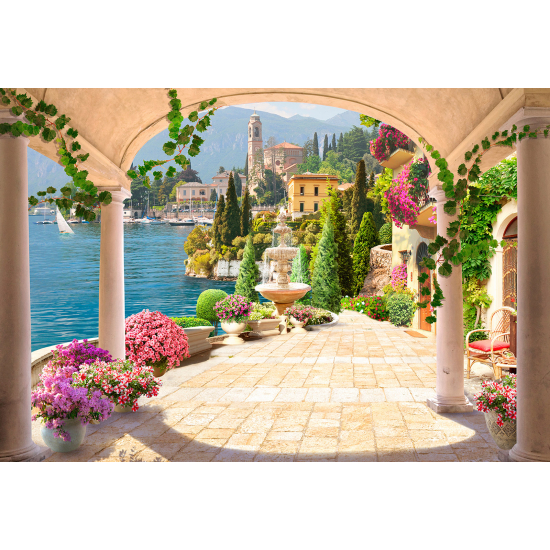 Panoramic Wallpaper - Wall Mural - Seaside village