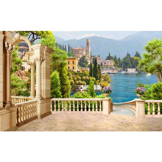 Panoramic Wallpaper - Wall Mural - Seaside village