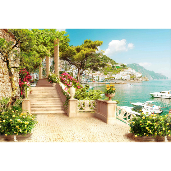 Panoramic Wallpaper - Wall Mural - Seaside village