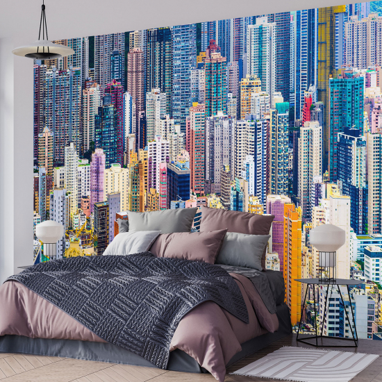 Panoramic Wallpaper - Wall Mural - Skyscrapers