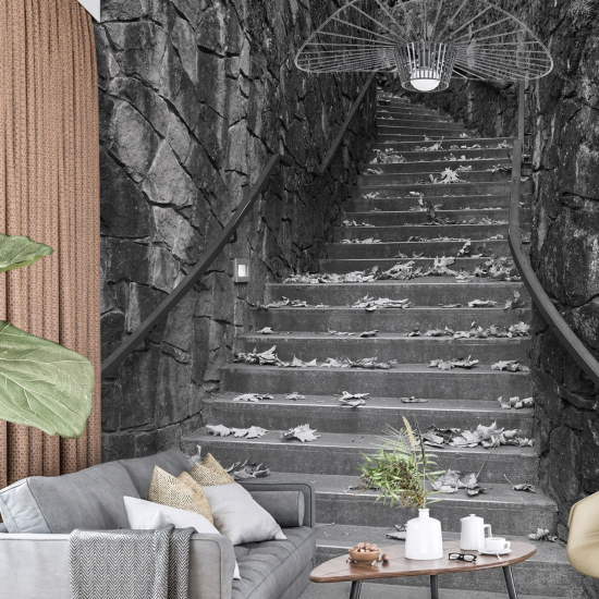 Panoramic Wallpaper - Wall Mural - Stairs