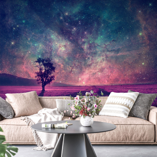 Panoramic Wallpaper - Wall Mural - Starry Sky