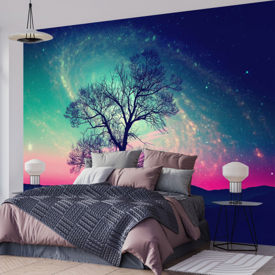 Panoramic Wallpaper - Wall Mural - Starry Sky