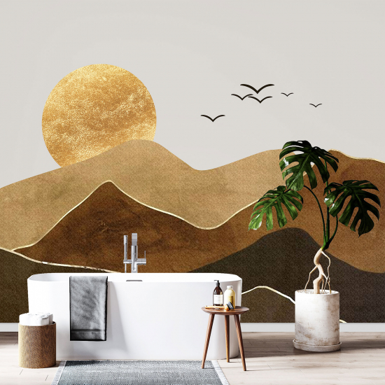 Panoramic Wallpaper - Wall Mural - Sun Design