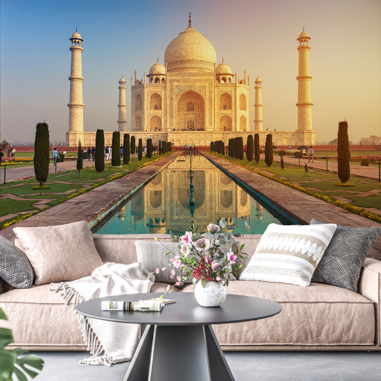 Panoramic Wallpaper - Wall Mural - Taj Mahal India