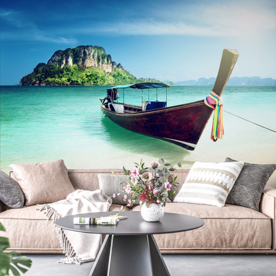 Panoramic Wallpaper - Wall Mural - Thailand Boat