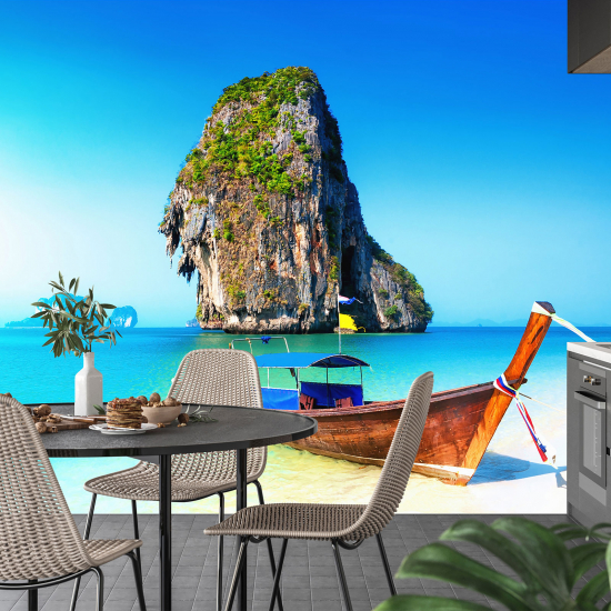 Panoramic Wallpaper - Wall Mural - Thailand Boat