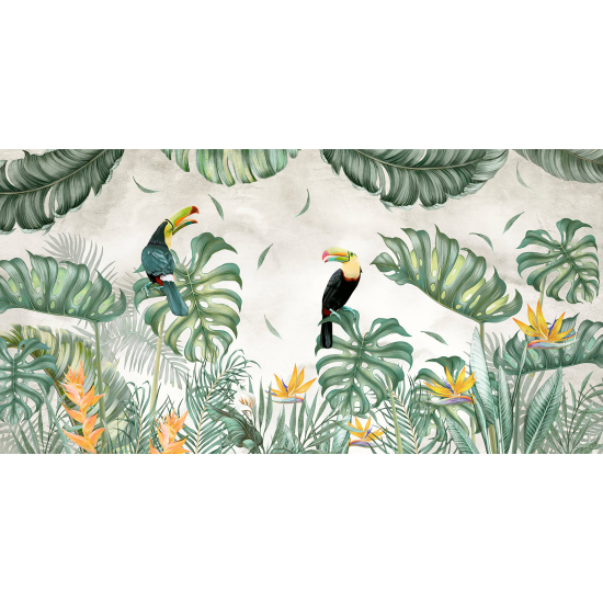 Panoramic Wallpaper - Wall Mural - Toucans