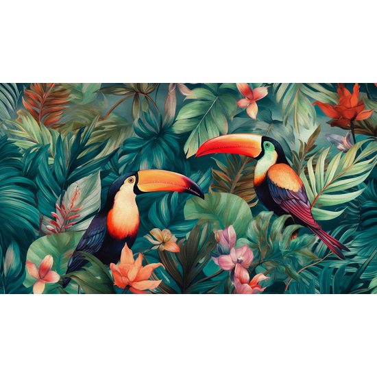 Panoramic Wallpaper - Wall Mural - Toucans