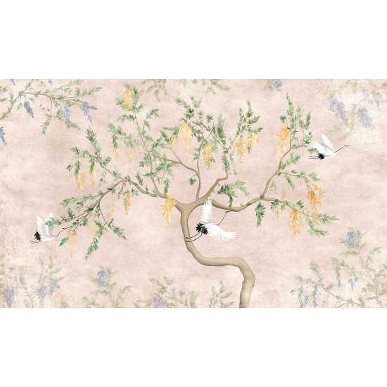 Panoramic Wallpaper - Wall Mural - Tree Birds