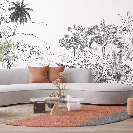 Panoramic Wallpaper - Wall Mural - Tropical forest