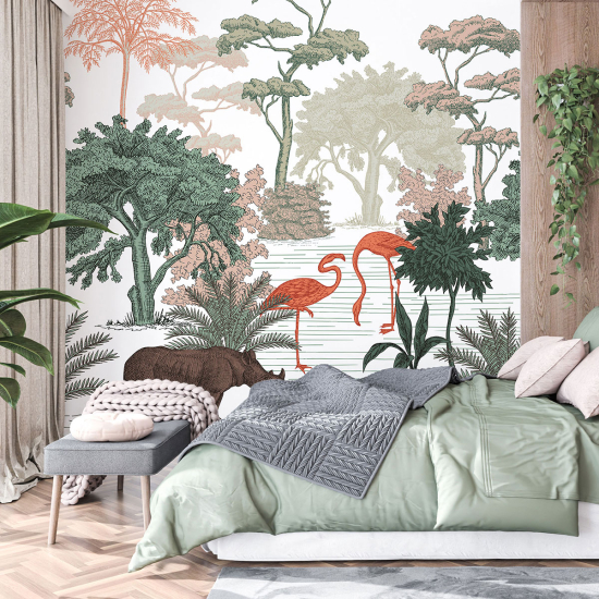 Panoramic Wallpaper - Wall Mural - Tropical forest