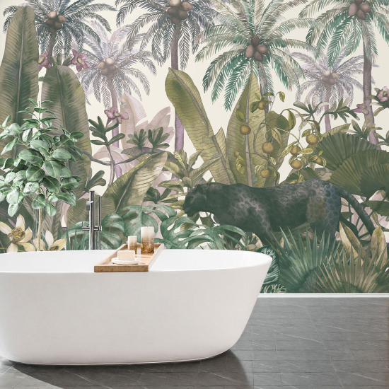 Panoramic Wallpaper - Wall Mural - Tropical forest