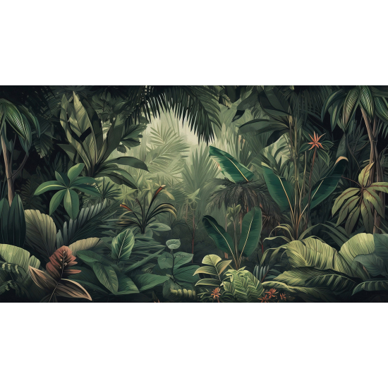 Panoramic Wallpaper - Wall Mural - Tropical forest