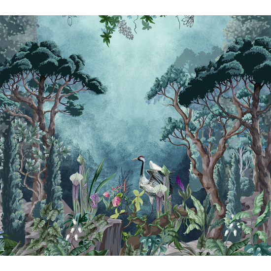 Panoramic Wallpaper - Wall Mural - Tropical Forest Bird