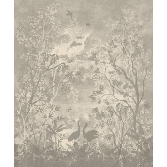 Panoramic Wallpaper - Wall Mural - Tropical forest Birds