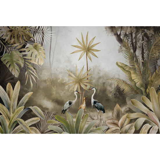 Panoramic Wallpaper - Wall Mural - Tropical Forest Birds