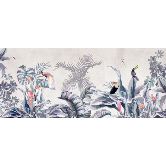 Panoramic Wallpaper - Wall Mural - Tropical Forest Birds