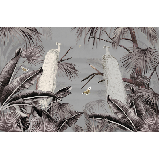 Panoramic Wallpaper - Wall Mural - Tropical Forest Birds