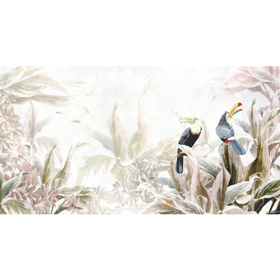 Panoramic Wallpaper - Wall Mural - Tropical Forest Toucan