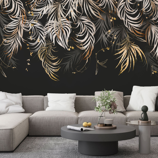 Panoramic Wallpaper - Wall Mural - Tropical leaves