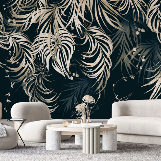 Panoramic Wallpaper - Wall Mural - Tropical leaves