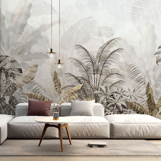 Panoramic Wallpaper - Wall Mural - Tropical leaves