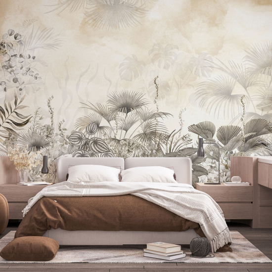 Panoramic Wallpaper - Wall Mural - Tropical leaves