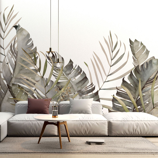 Panoramic Wallpaper - Wall Mural - Tropical leaves