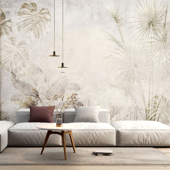 Panoramic Wallpaper - Wall Mural - Tropical leaves