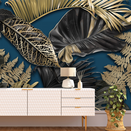 Panoramic Wallpaper - Wall Mural - Tropical leaves