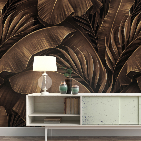 Panoramic Wallpaper - Wall Mural - Tropical leaves