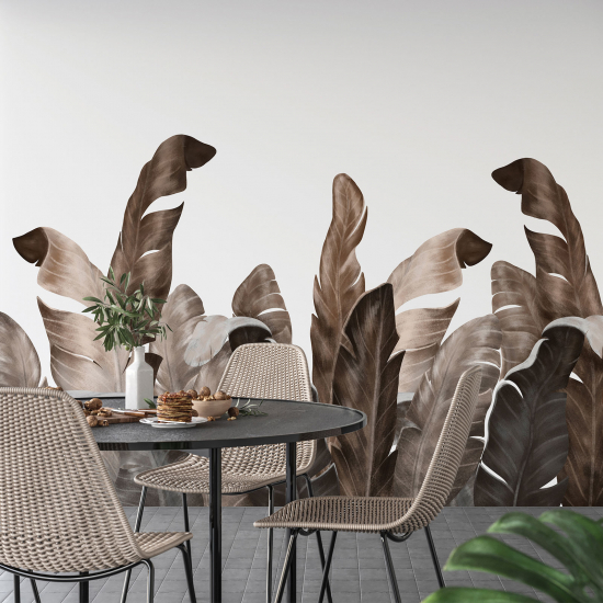 Panoramic Wallpaper - Wall Mural - Tropical leaves