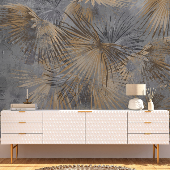 Panoramic Wallpaper - Wall Mural - Tropical leaves