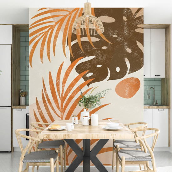 Panoramic Wallpaper - Wall Mural - Tropical leaves