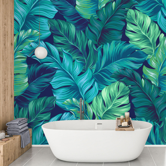 Panoramic Wallpaper - Wall Mural - Tropical leaves