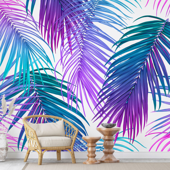 Panoramic Wallpaper - Wall Mural - Tropical leaves