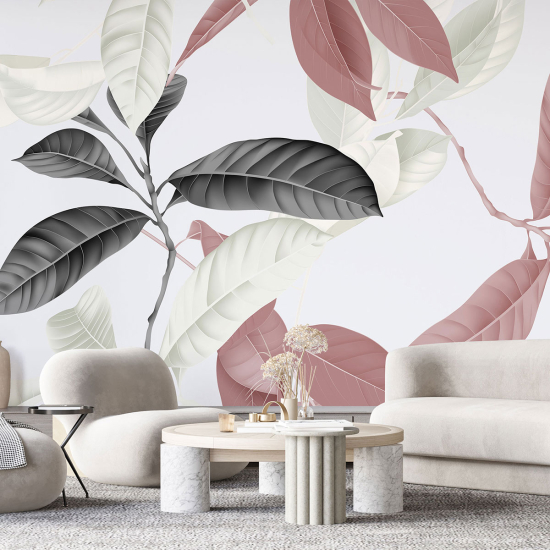 Panoramic Wallpaper - Wall Mural - Tropical leaves