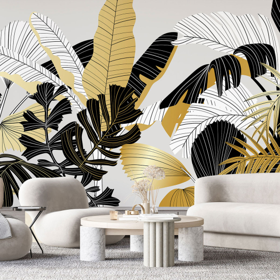 Panoramic Wallpaper - Wall Mural - Tropical leaves