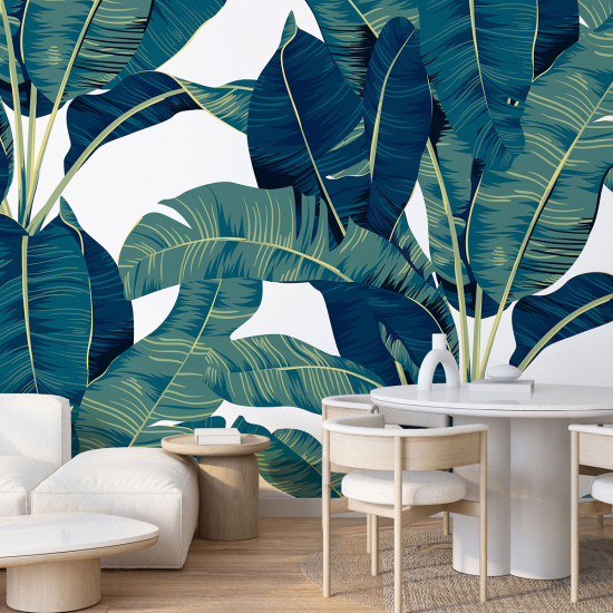 Panoramic Wallpaper - Wall Mural - Tropical leaves