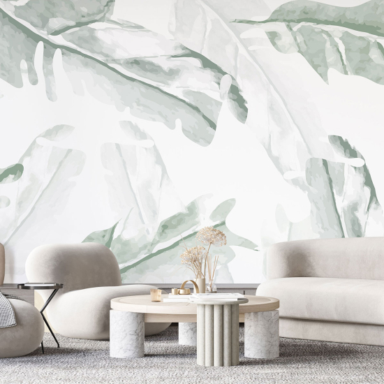 Panoramic Wallpaper - Wall Mural - Tropical leaves