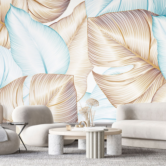 Panoramic Wallpaper - Wall Mural - Tropical leaves