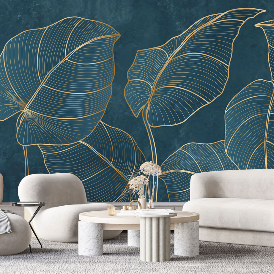 Panoramic Wallpaper - Wall Mural - Tropical leaves