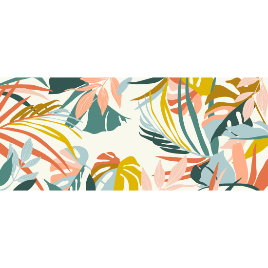 Panoramic Wallpaper - Wall Mural - Tropical Leaves