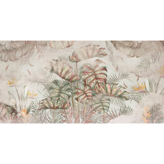 Panoramic Wallpaper - Wall Mural - Tropical Leaves