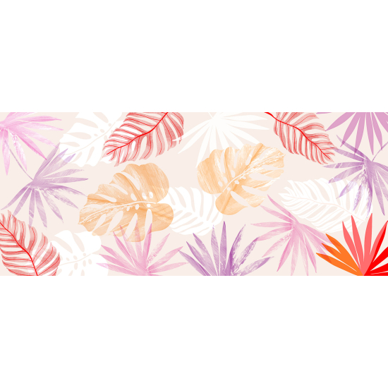 Panoramic Wallpaper - Wall Mural - Tropical leaves