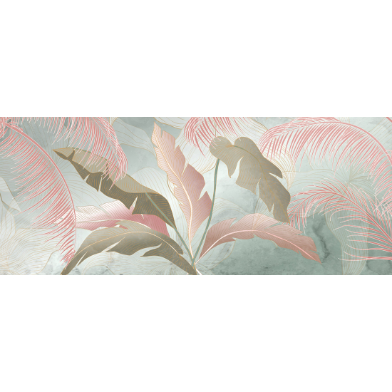 Panoramic Wallpaper - Wall Mural - Tropical Leaves