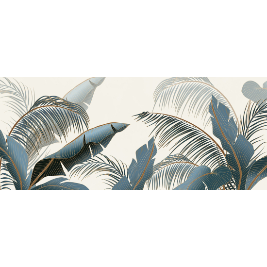 Panoramic Wallpaper - Wall Mural - Tropical Leaves