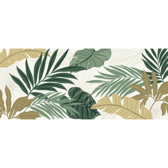 Panoramic Wallpaper - Wall Mural - Tropical Leaves