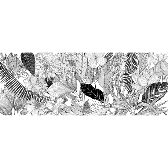 Panoramic Wallpaper - Wall Mural - Tropical Leaves